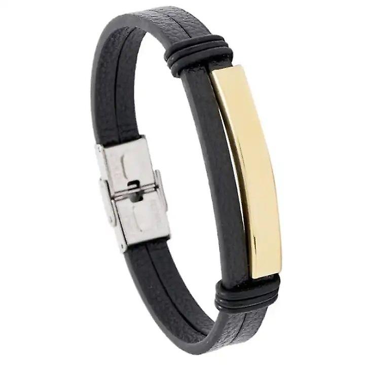 Stainless Steel Bracelet with Magnetic Clasp - Men's Multilayer Leather Straps Bracelet 2023