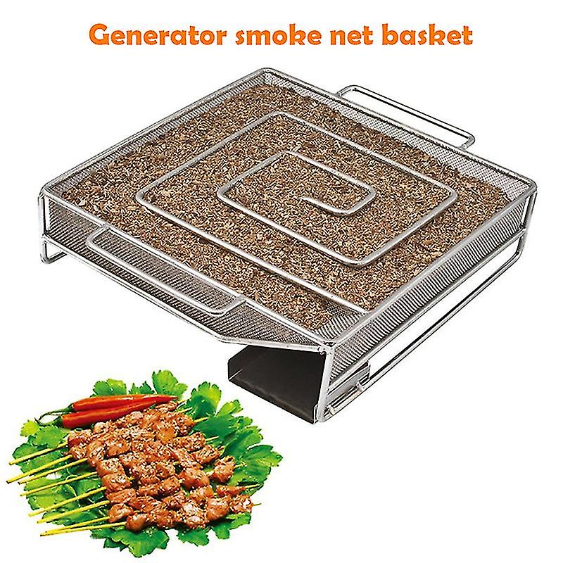 Generatore di fumo freddo Bbq Barbecue Grill Strumento di cottura Affumicatore Mini generatore Box x Argento one size