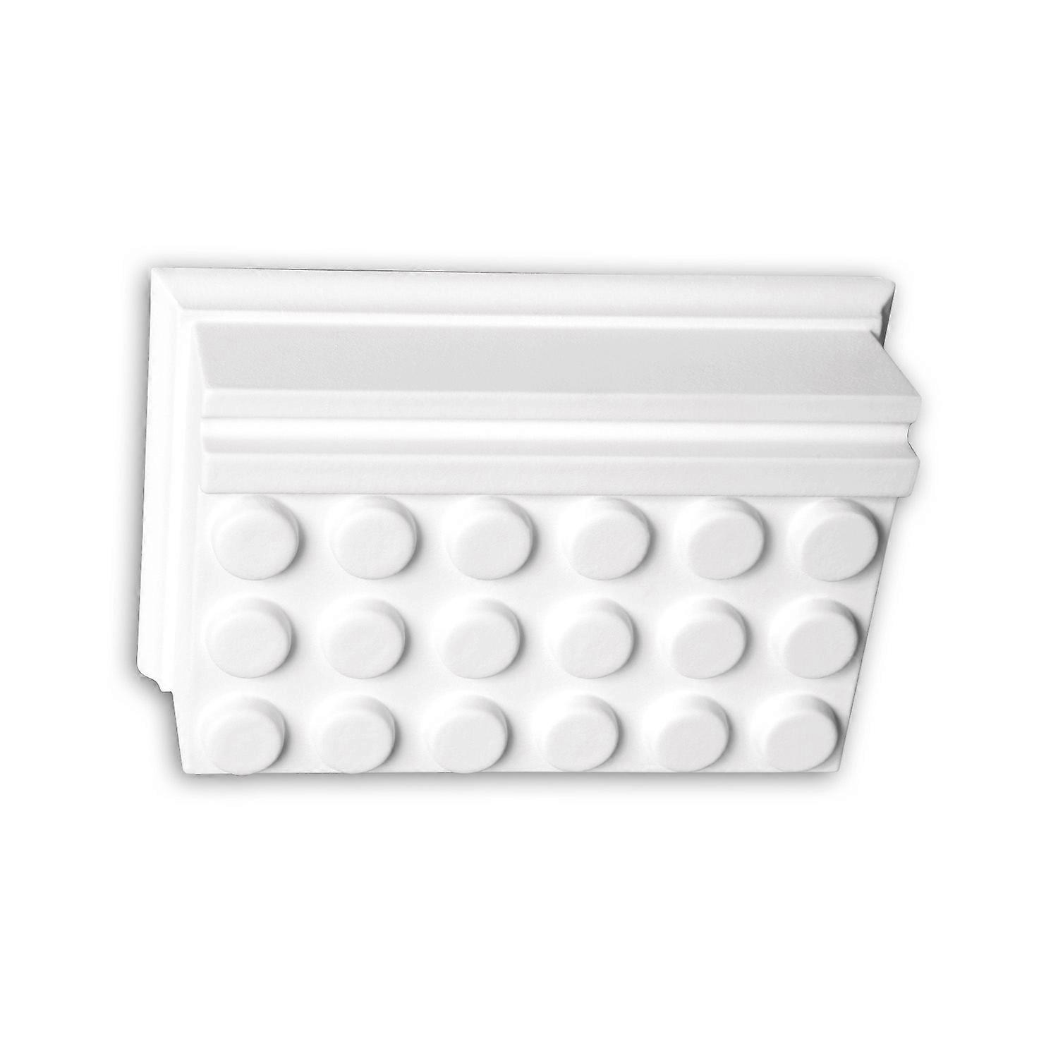 Profhome Decor 1 x Mutule 435102 Profhome white Rigid polyurethane foam pre-primed lightweight, sturdy, dimensionally stable