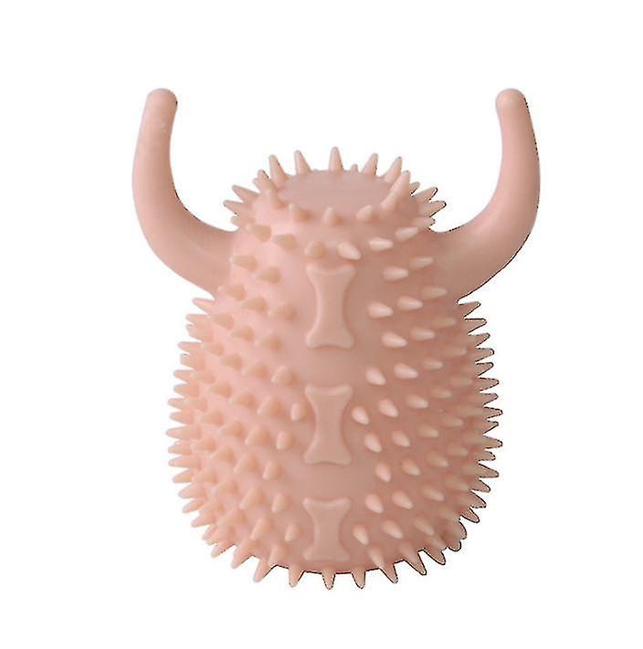 Dog Toys Bite-resistant Cleansing Teeth Dog Chewing Toy Molar Teeth Vocalization Toys Pink