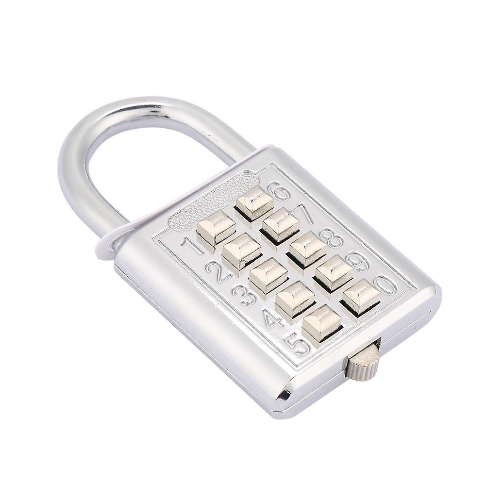 5 Digit Combination Padlock Zinc Alloy Password Lock for Door School Gym Fence Cupboard Silver Durable Security Lock