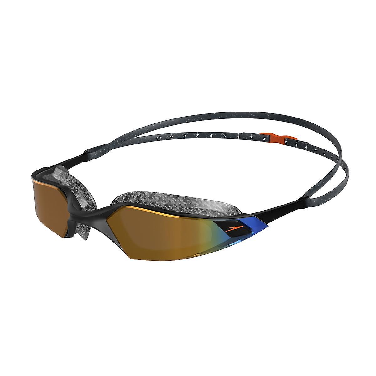 Speedo Aquapulse Pro Mirrored Goggles - Oxid Grey/ Black/ Orange Gold - Unisex