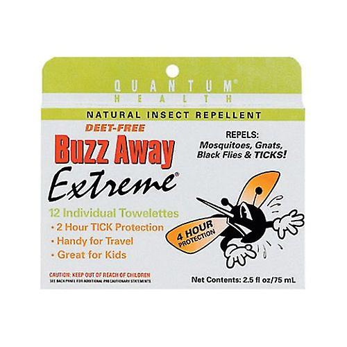 Quantum Health Buzz Away Outdoor Protection Towelettes, 12 Pieces (Pack of 1)