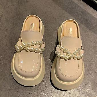 Damen Halb Hausschuhe Dicke Sohle Frauen Plateau Sandalen Für Mädchen Weiblich Tägliches Tragen