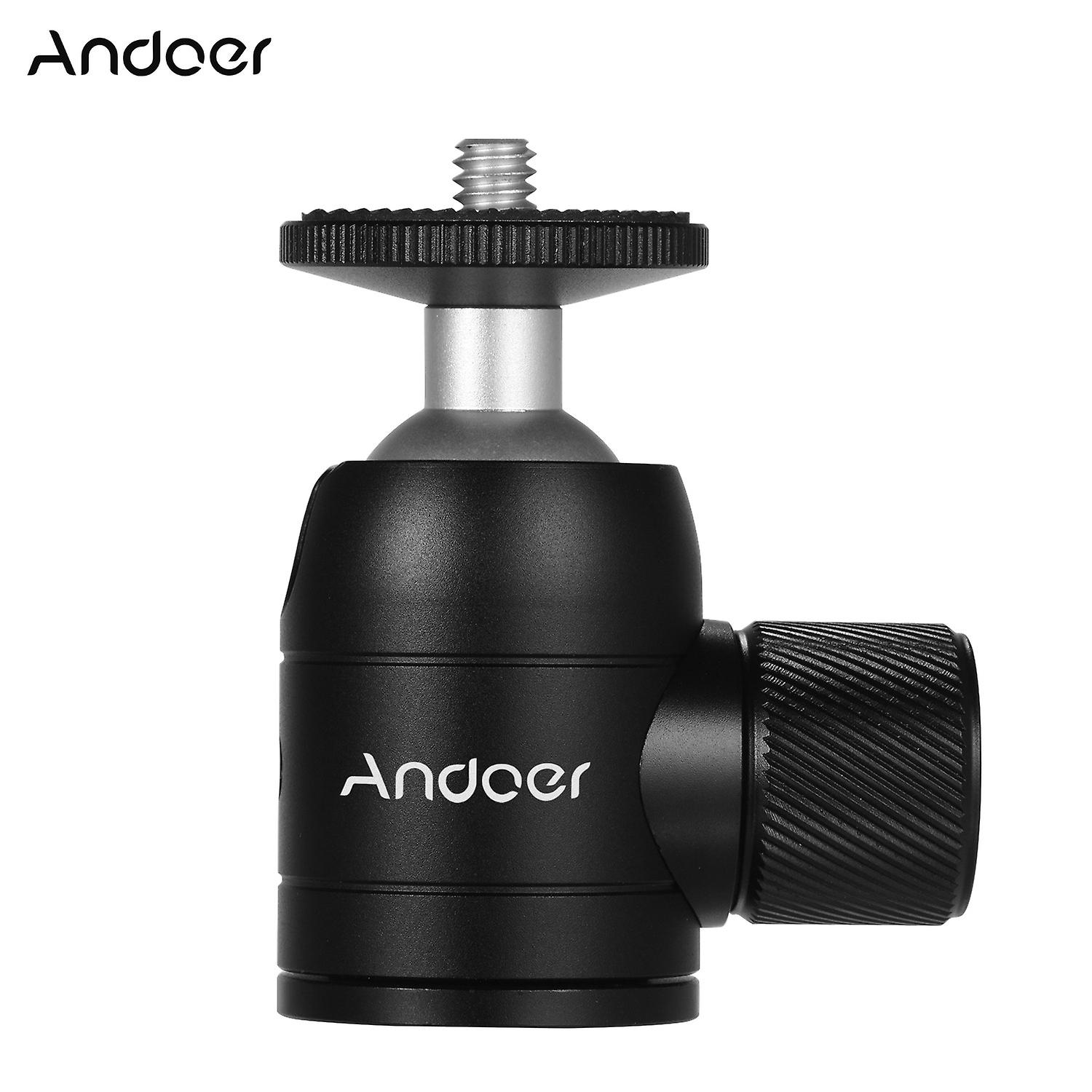 Andoer Trípode Rótula Giratoria de 360 Grados Compatible con Cámara DSLR Trípode Selfie Stick Monopie