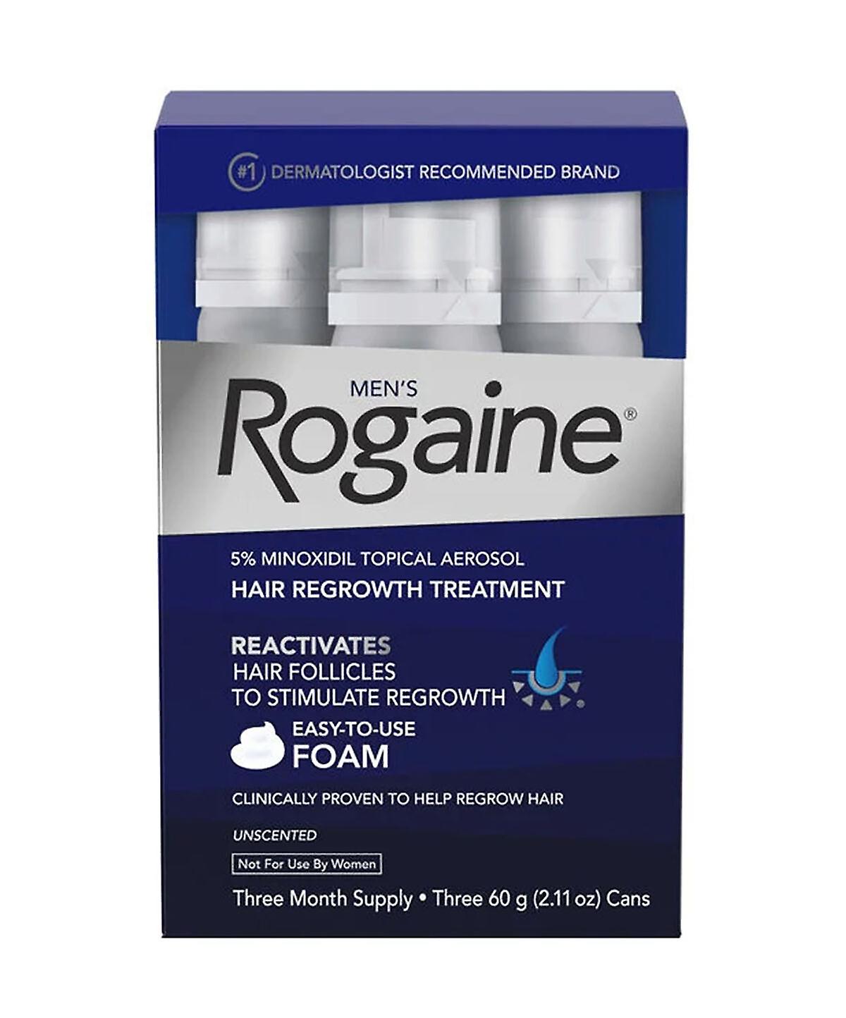 Rogaine® ongeparfumeerd schuim voor mannen (Minoxidil 5%)