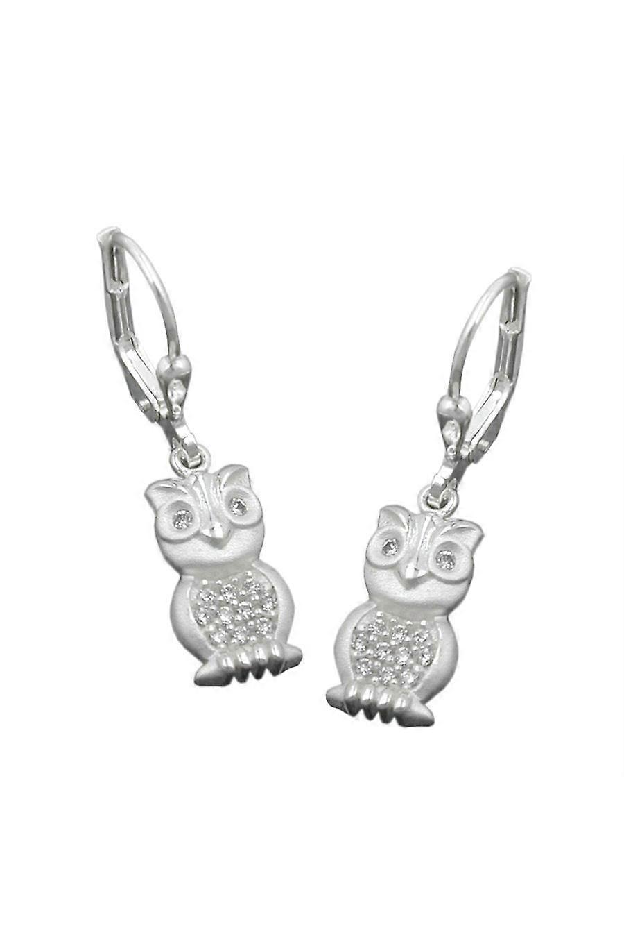 Earrings Leverback Owl Silver 925 - Gl93221