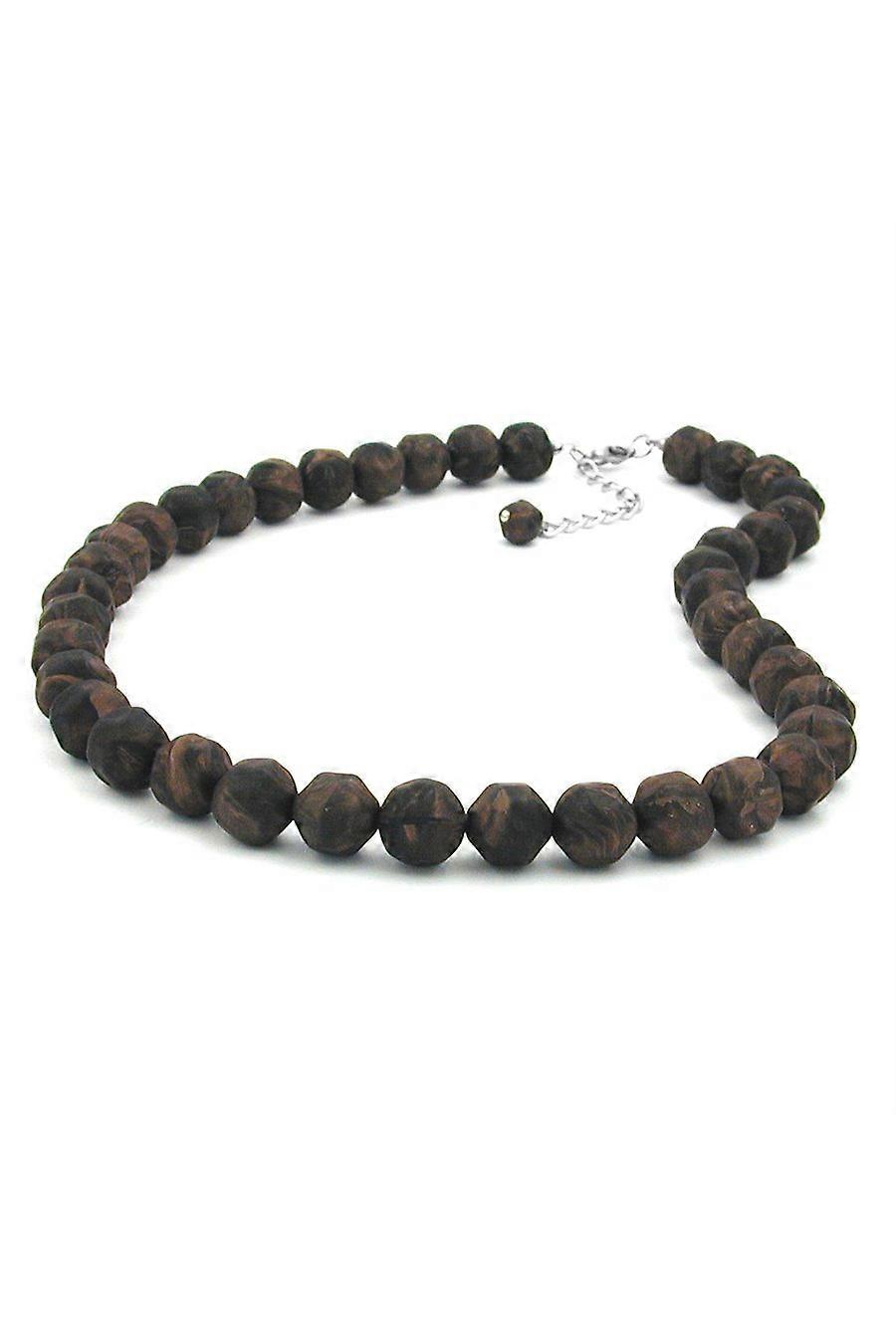 Necklace Baroque Beads 12mm Brown 50cm - Gl02156