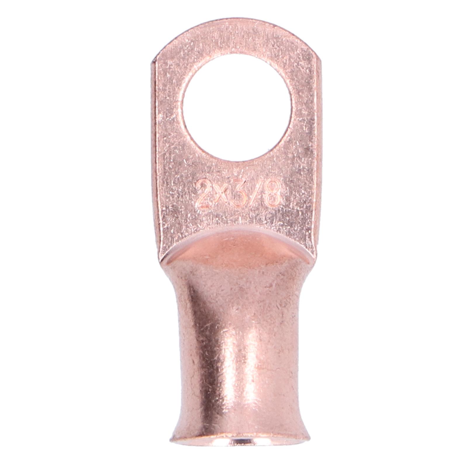 船舶用自動車用ヘビーデューティバッテリーケーブルラグ、2AWGx3/8裸銅アイレット