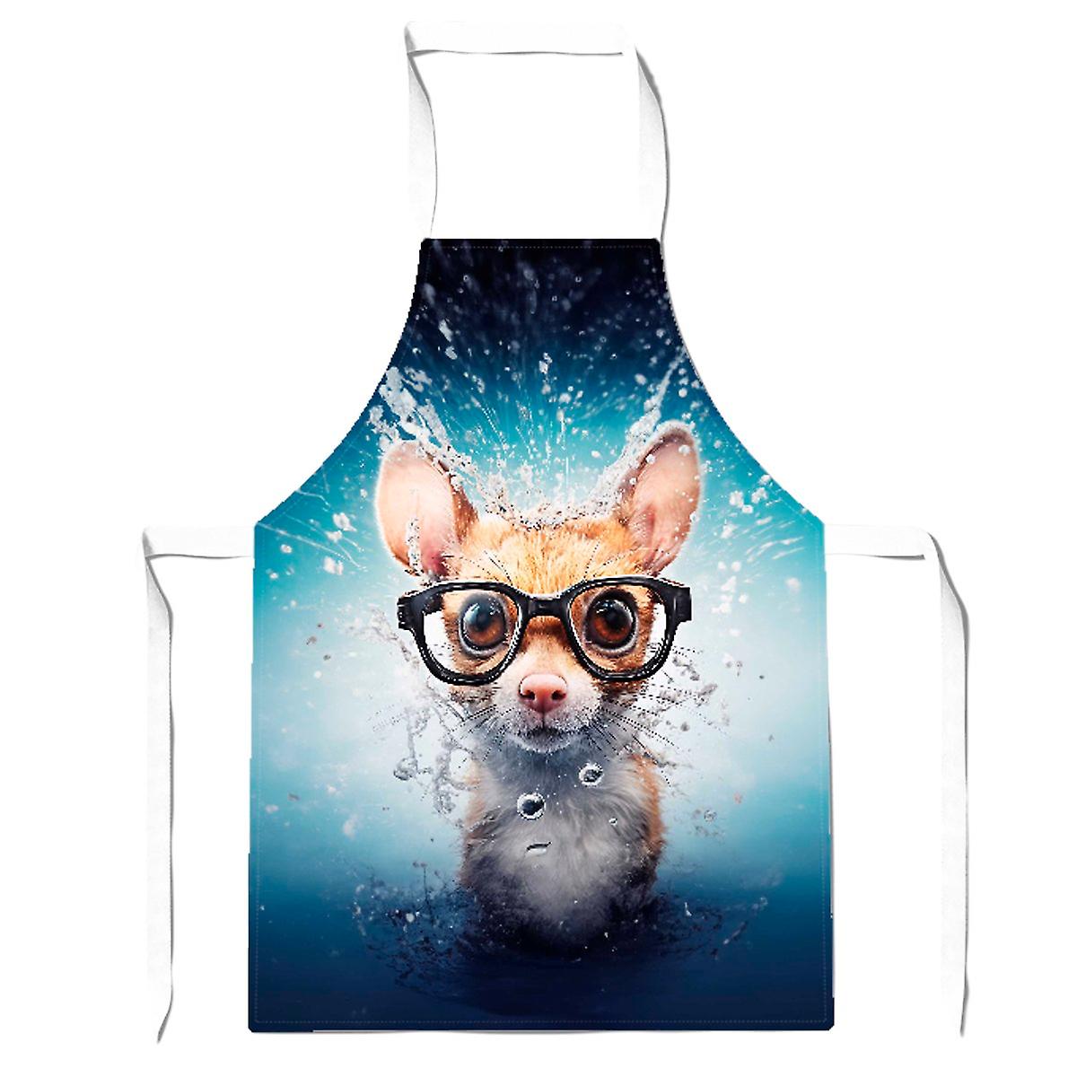 Splashart Doormouse With Glasses Apron