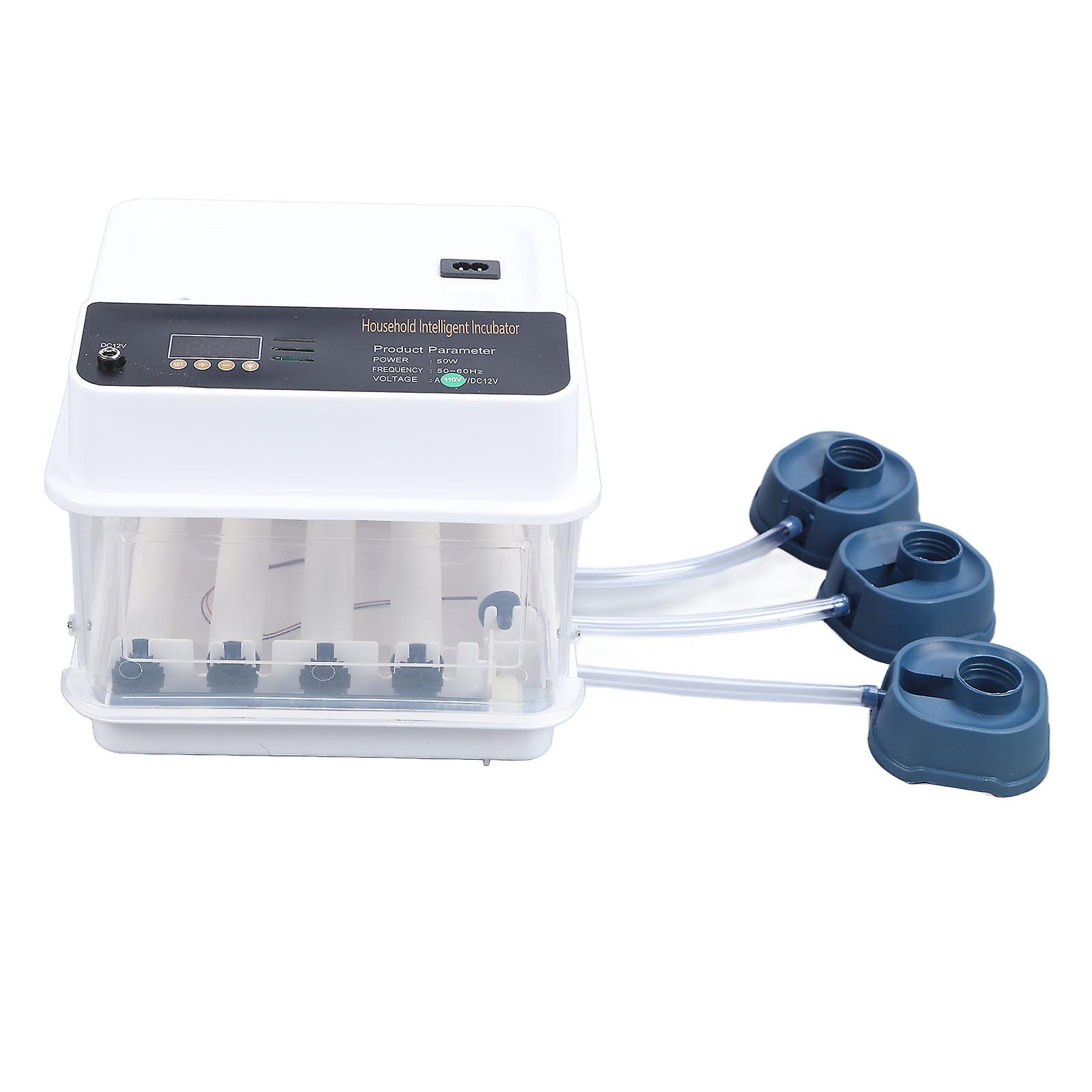 Egg Incubator Adjustable Automatic LED Light Double Power Supply Small Incubation Simulator for Chicken White EU Plug 220V 10pcs
