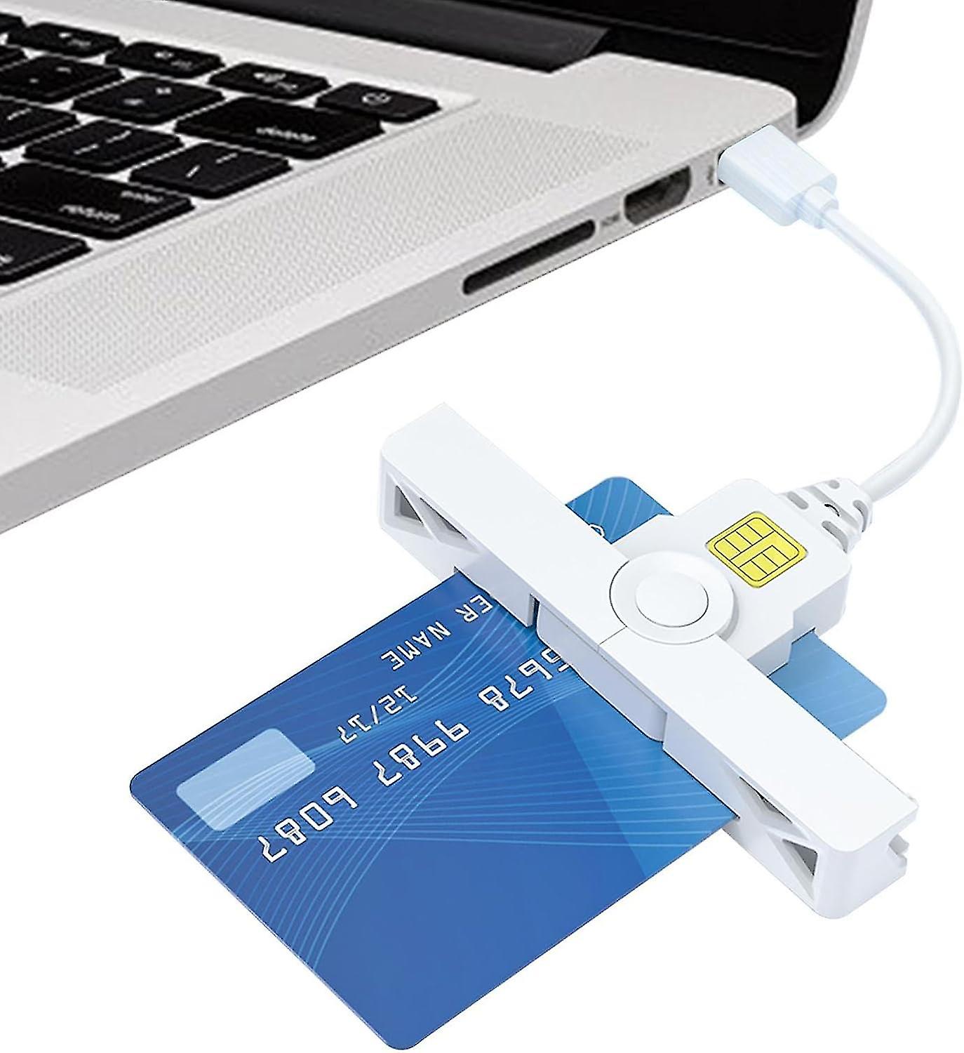 Type C CAC Card Reader - Portable Common Access Smart Card Reader, USB C Compatible for Os, Home, Financial, Win, Linux, Government