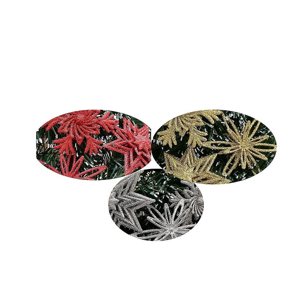 18pcs Christmas Flakes Assorted Octagonal Stars Assorted Leaves Assorted Snowflakes Hanging Christma