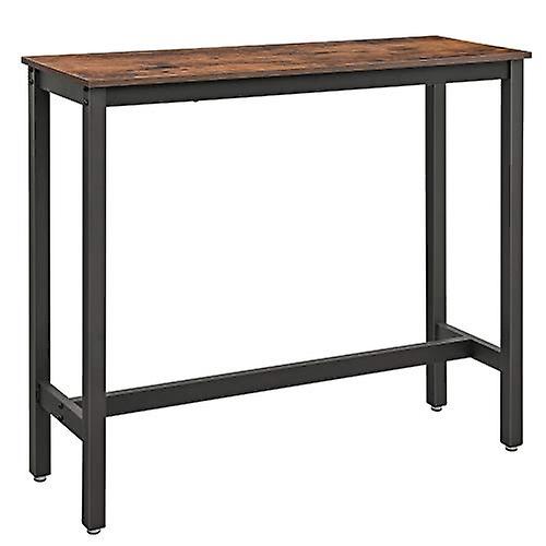 Rustic Brown Narrow Bar Table for Small Dining Areas