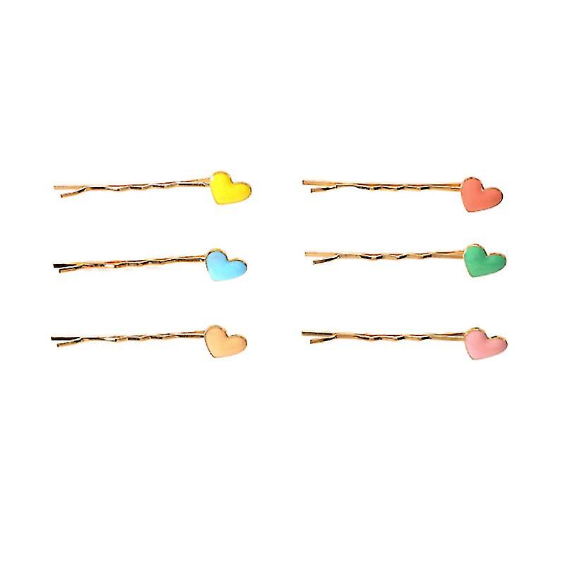 6pcs Heart Hair Clip