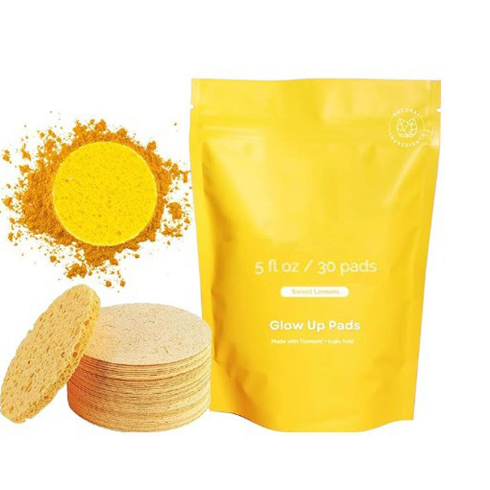 Κουρκούμη Kojic Acid Exfoliating Cleansing Pads, Deep Face Cleansing Turmeric Kojic Pads, Είδη Περιποίησης Προσώπου