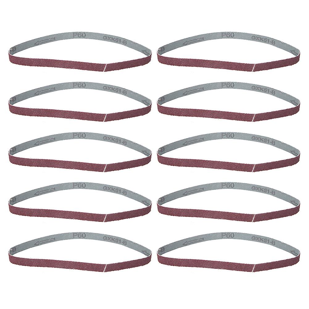Pack of 10 GXK51-B Circular Aluminum Oxide Sanding Belts (457 x 13 mm)