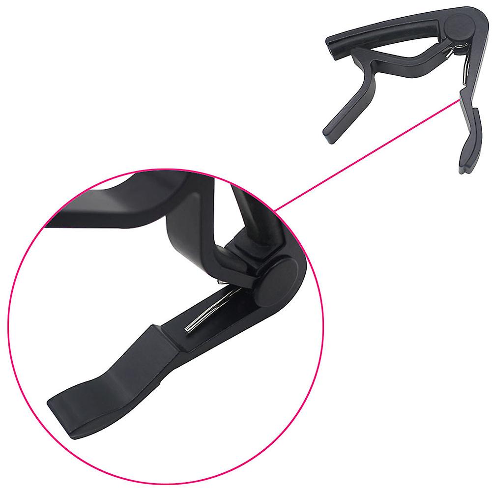 Quick Change Zinc Alloy Trigger Clamp Capo for 6-String Guitar Black