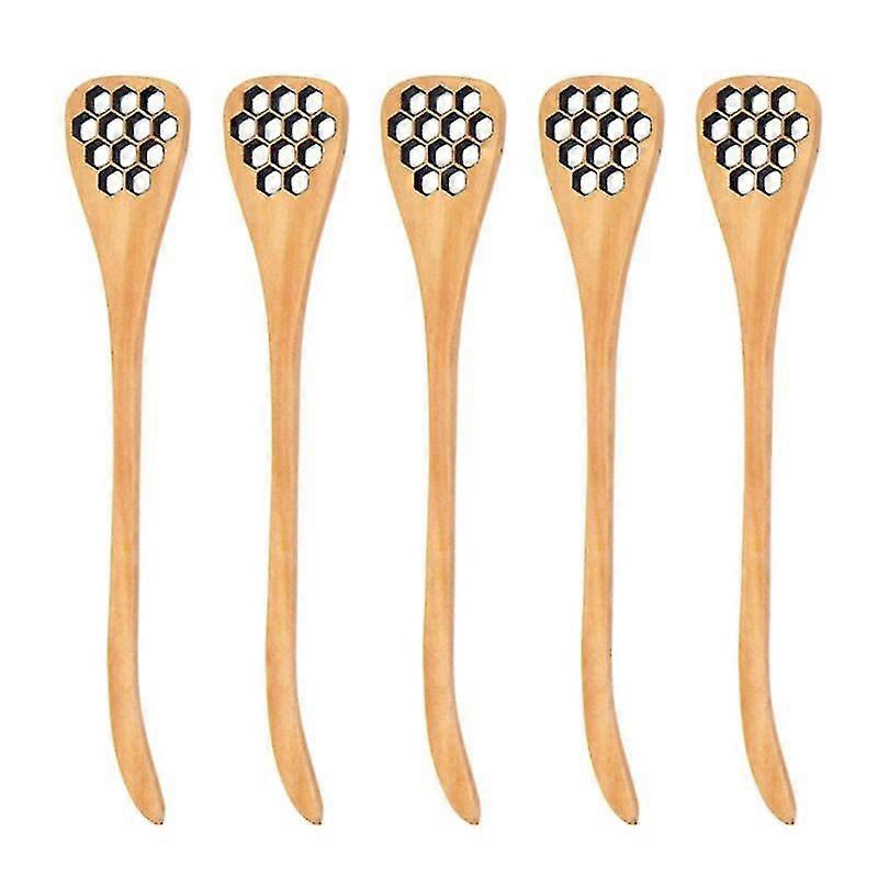 5pcs Kitchen Tableware, Hollow Wood Spoon