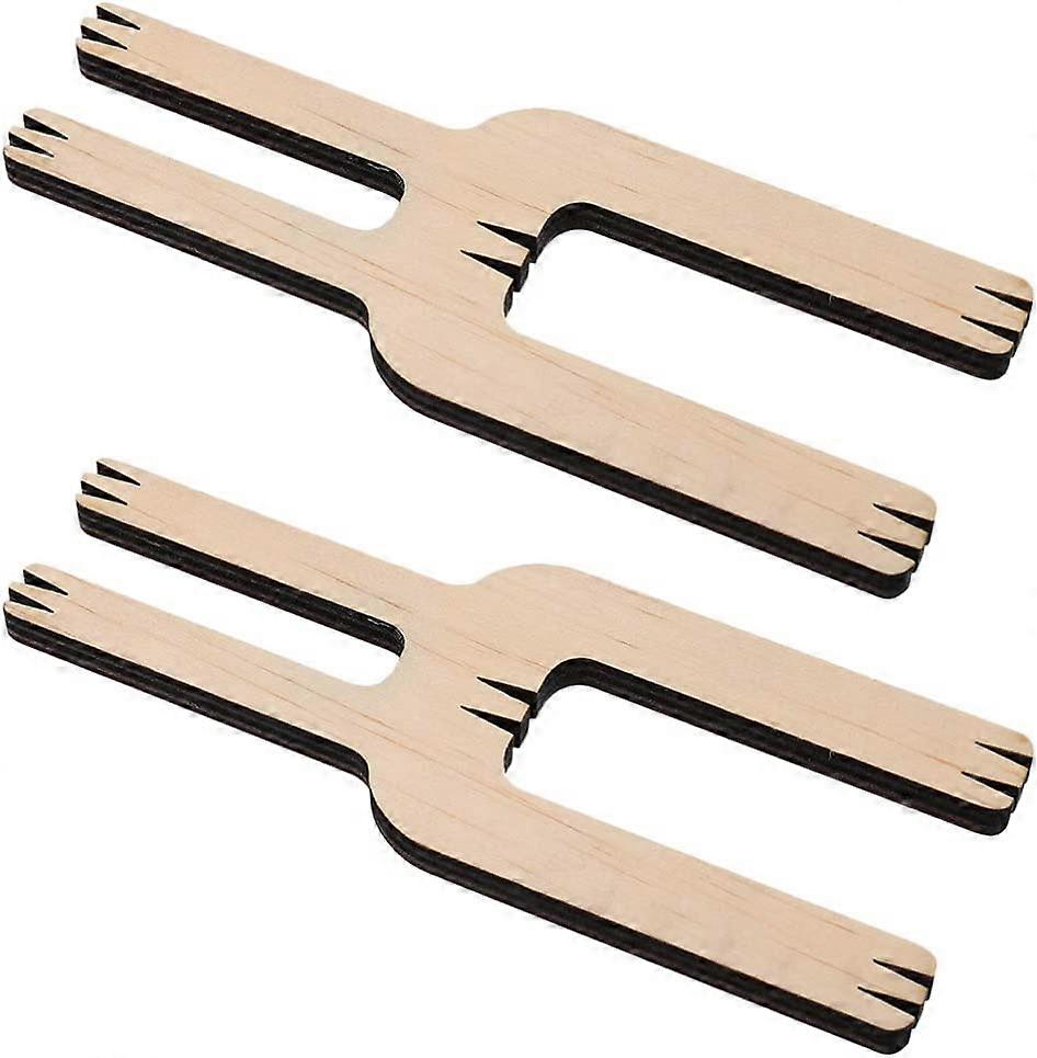 2Pcs Pom Pom Maker Wooden Fluff Ball Waver Needle for DIY Wool Yarn Knitting Craft Project