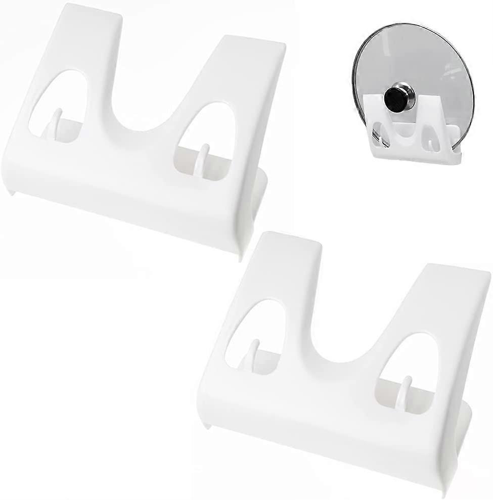 2 Pack Pot Lid Wall Hanger, Wall Mount Pot Pot Lid Rack (White)