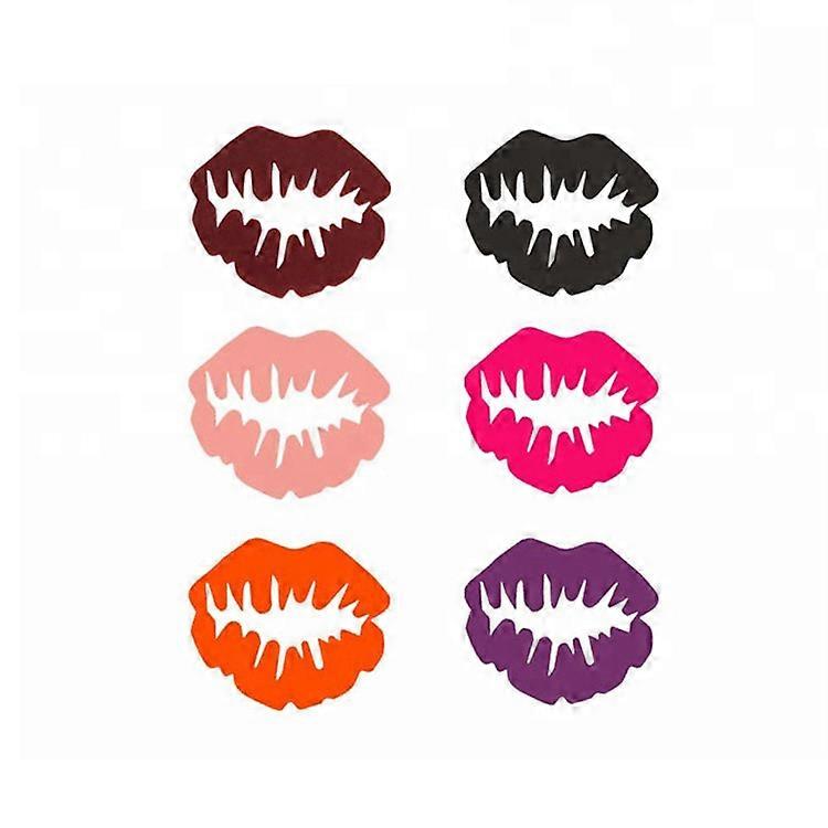 6pcs Silicone Wine Glass Charms/Drink Markers,Creative Lips,to Mark Your Drink (Mixed)