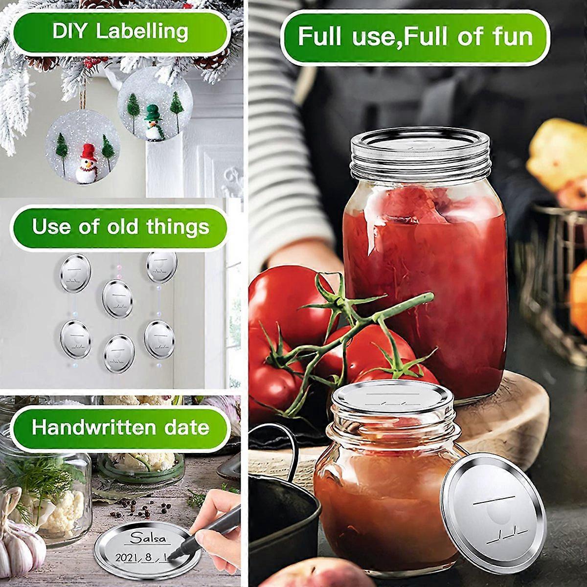 10PCS Mason Jar Lids and Bands, Reusable, Regular Mouth and
