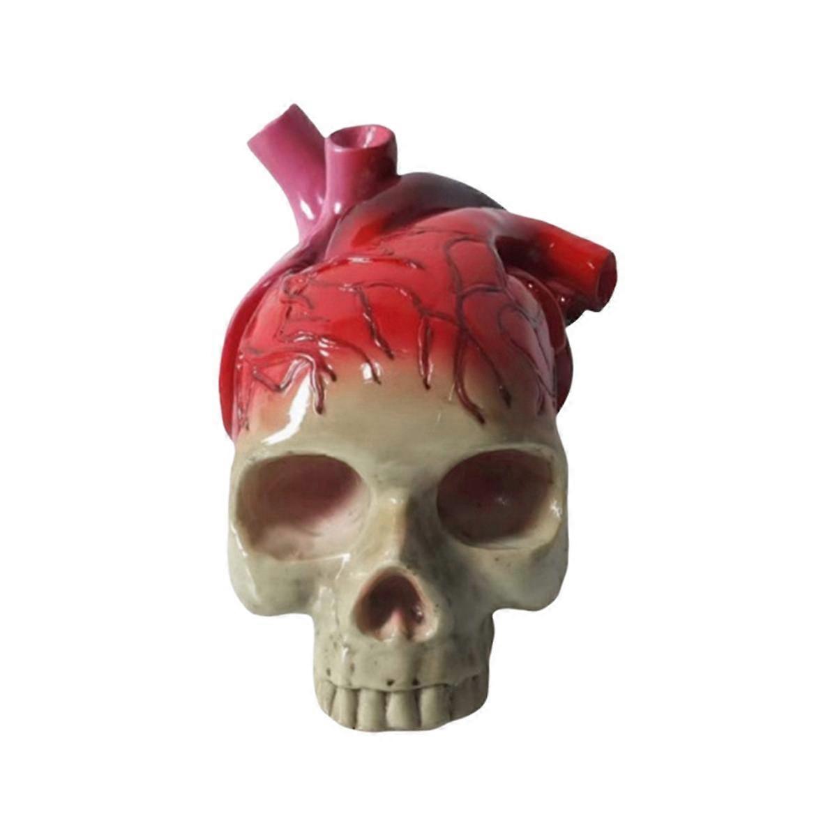 Skull Heart Desk Top Decoration Skull Heart Halloween Decoration Birthday Ornament for Family and Kids