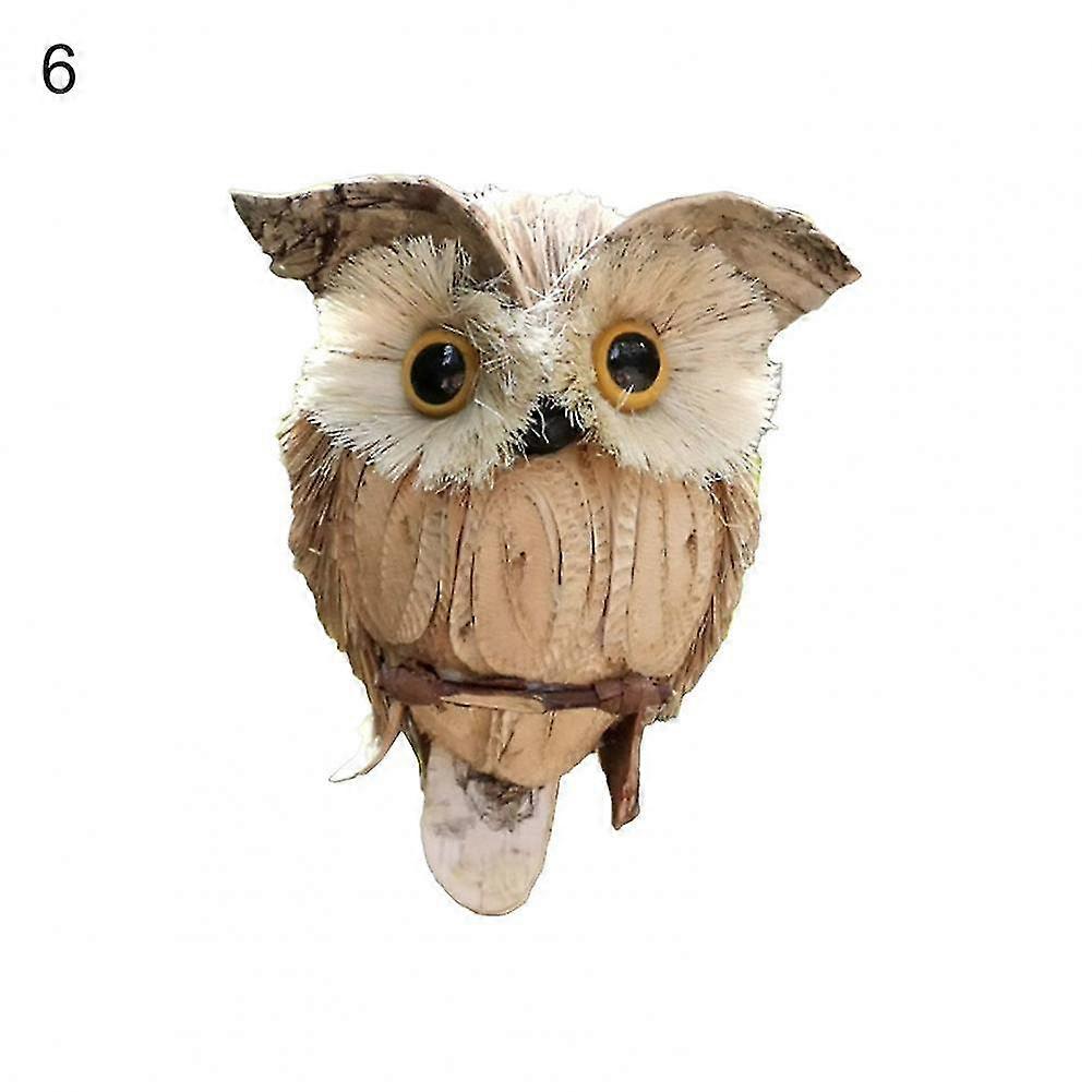 Miniature ugle nordisk stil dekorative ugler vedhæng fe havegård hængende halmugle ornament vindue side ugler træ vedhæng