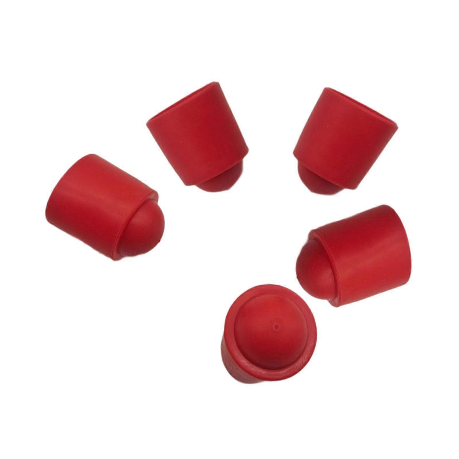 5x Billiard Cue Tip Protector Accessories for Billiards Training Enthusiasts Red