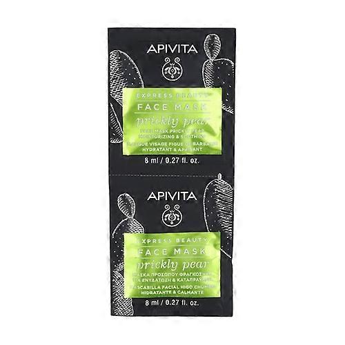 Express Beauty Moisturizing and Soothing Face Mask With Prickly Pear 2 units of 8ml