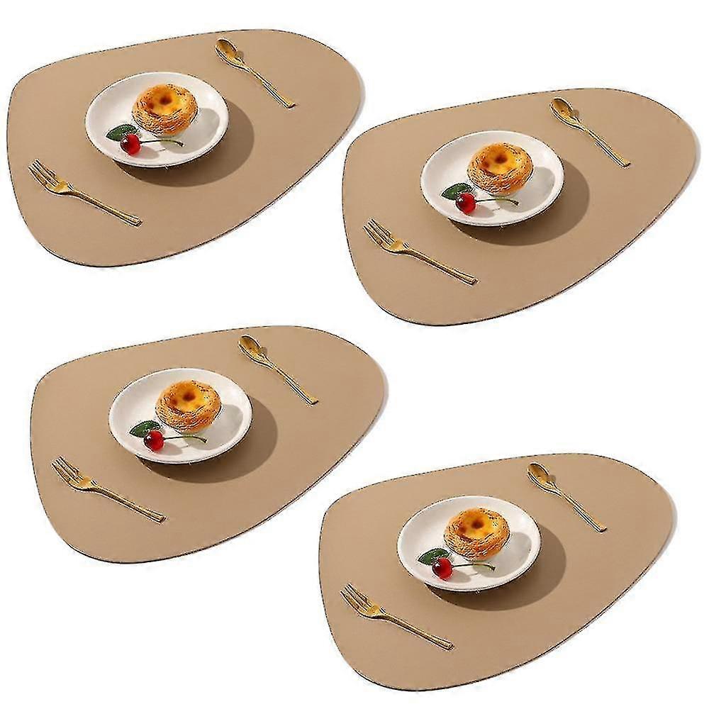 Ess-Leder-Tischsets Set von 4, abwischbare waschbare Tischsets.
