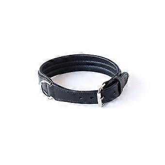 Shiny Nickel Fittings Leather Dog Collar