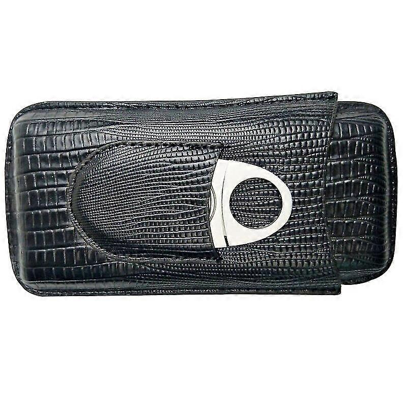 cigar case include portable humidor holder tubes crocodile pattern