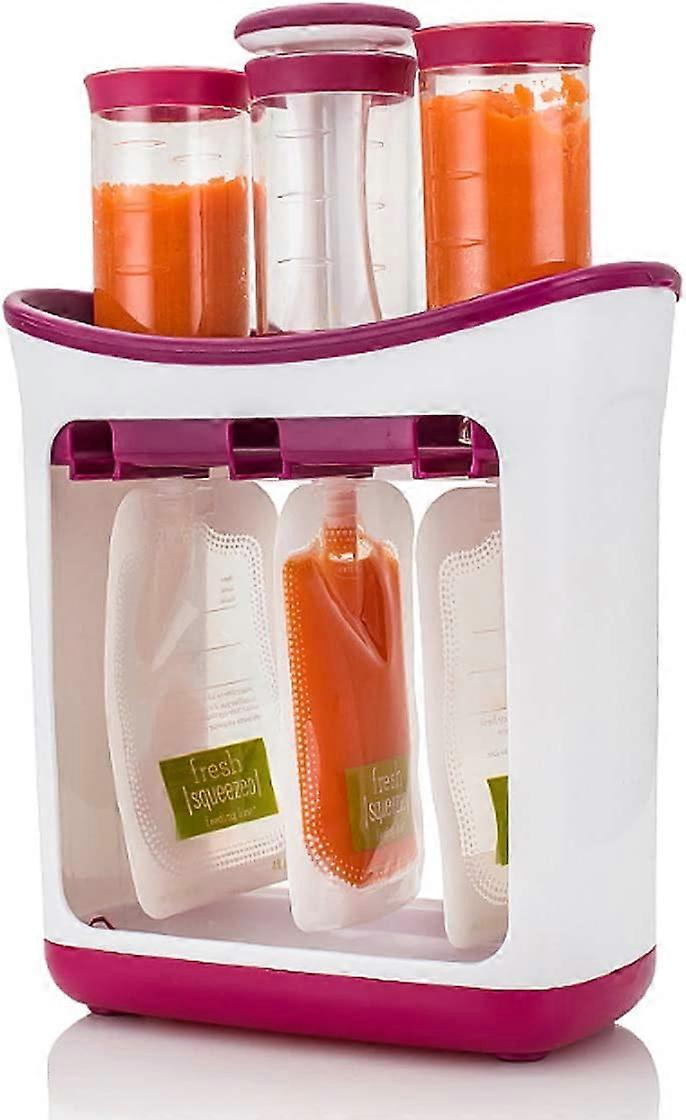 Squeeze station, squeeze maker including storage bags