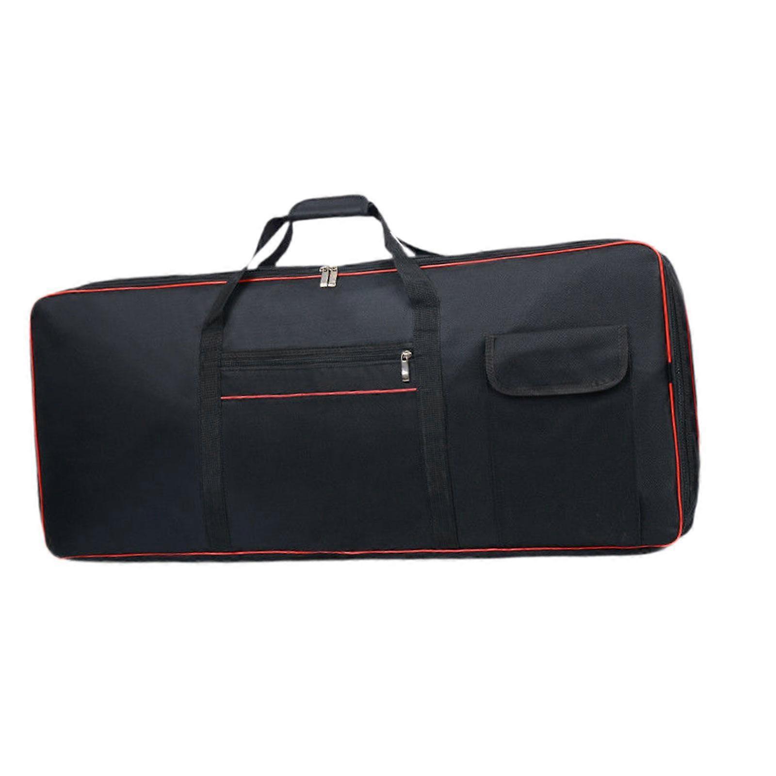61 Key Keyboard Gig Carrying Bag Protective Sturdy Comfortable with 2 Pocket 93x25x7cm