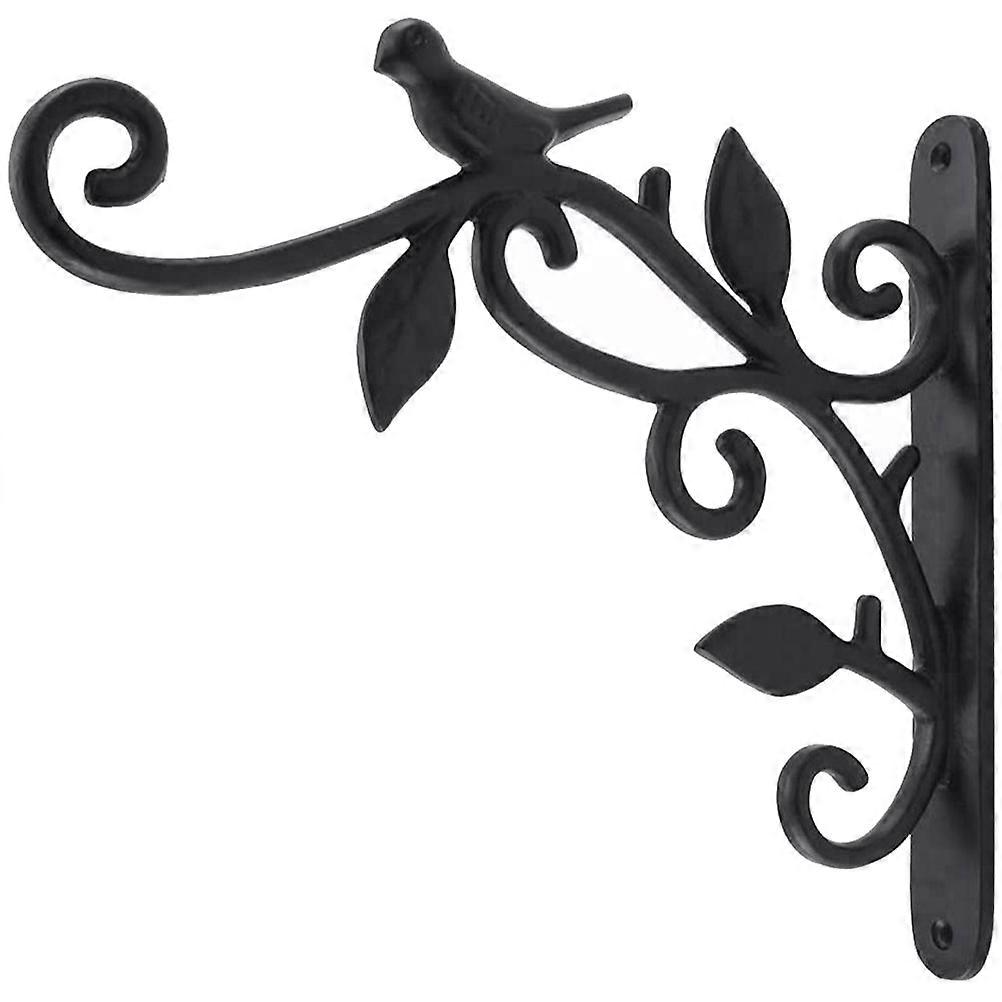 1 Pc Wall Mount Lantern Hanging Bracket Decorative Plant Pot Hanger Hook Black