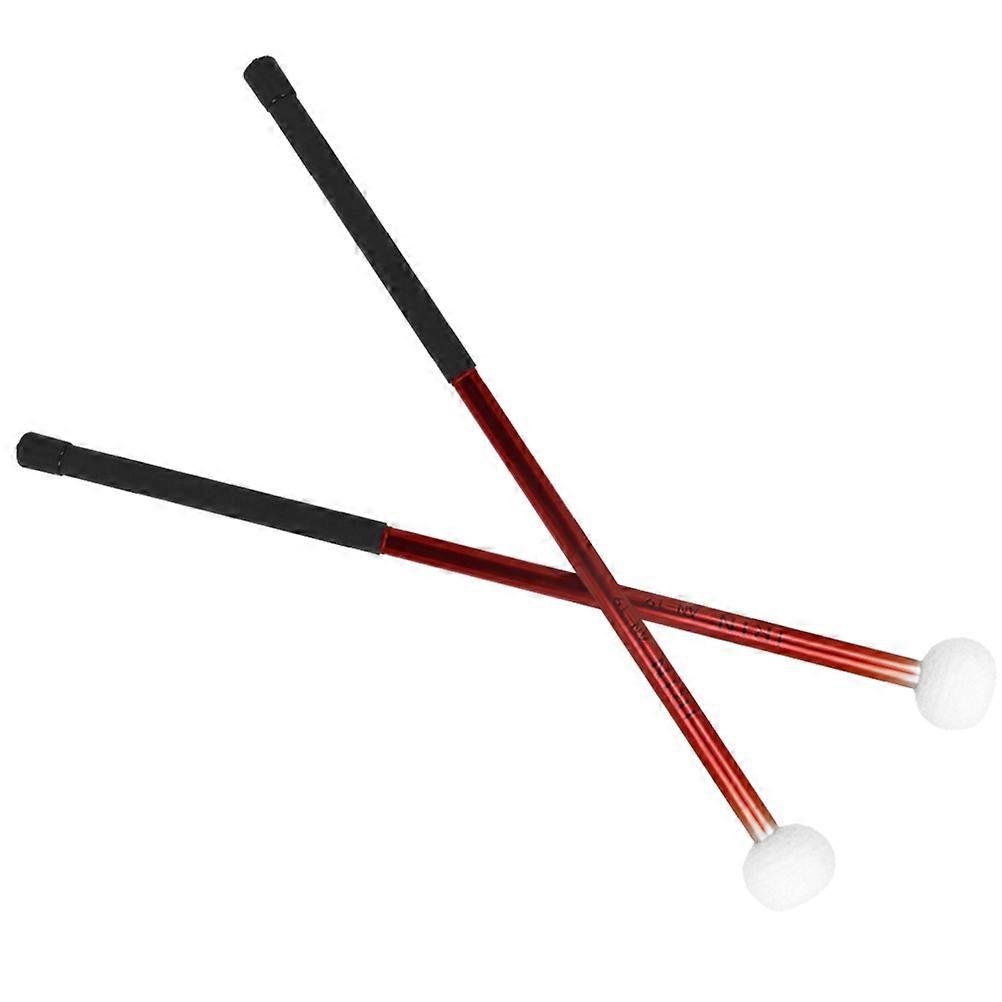2pcs Bass Drum Mallets Drum Stick with Felt Head Percussion Drumstick Instrument Accessory