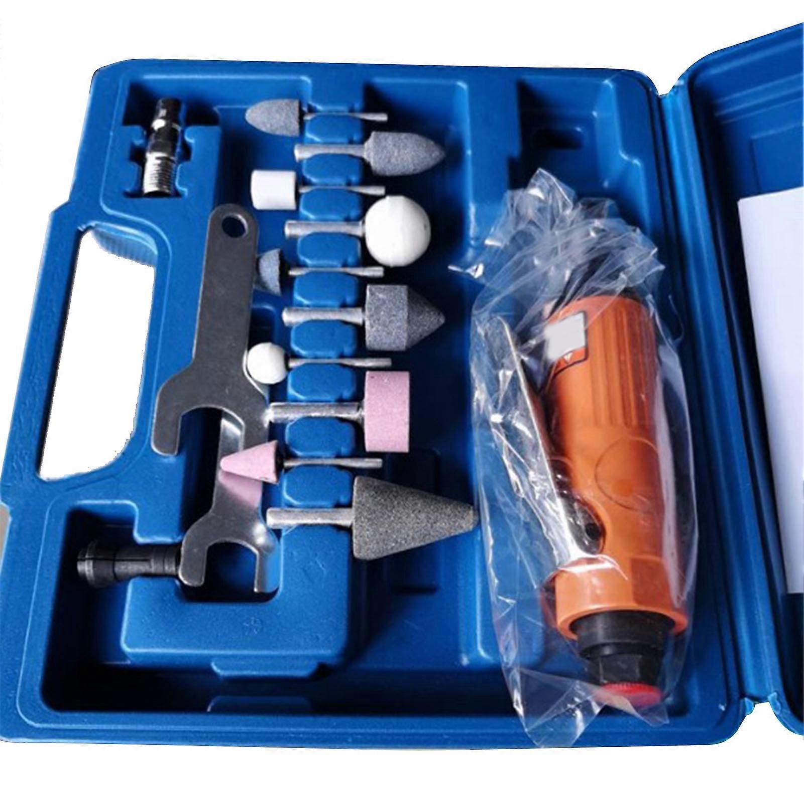 16 Pcs Set Air Die Grinder Large Power High Speed Aluminum Pneumatic Grinder Tool for Grinding Polishing Burr Removing YEMAA