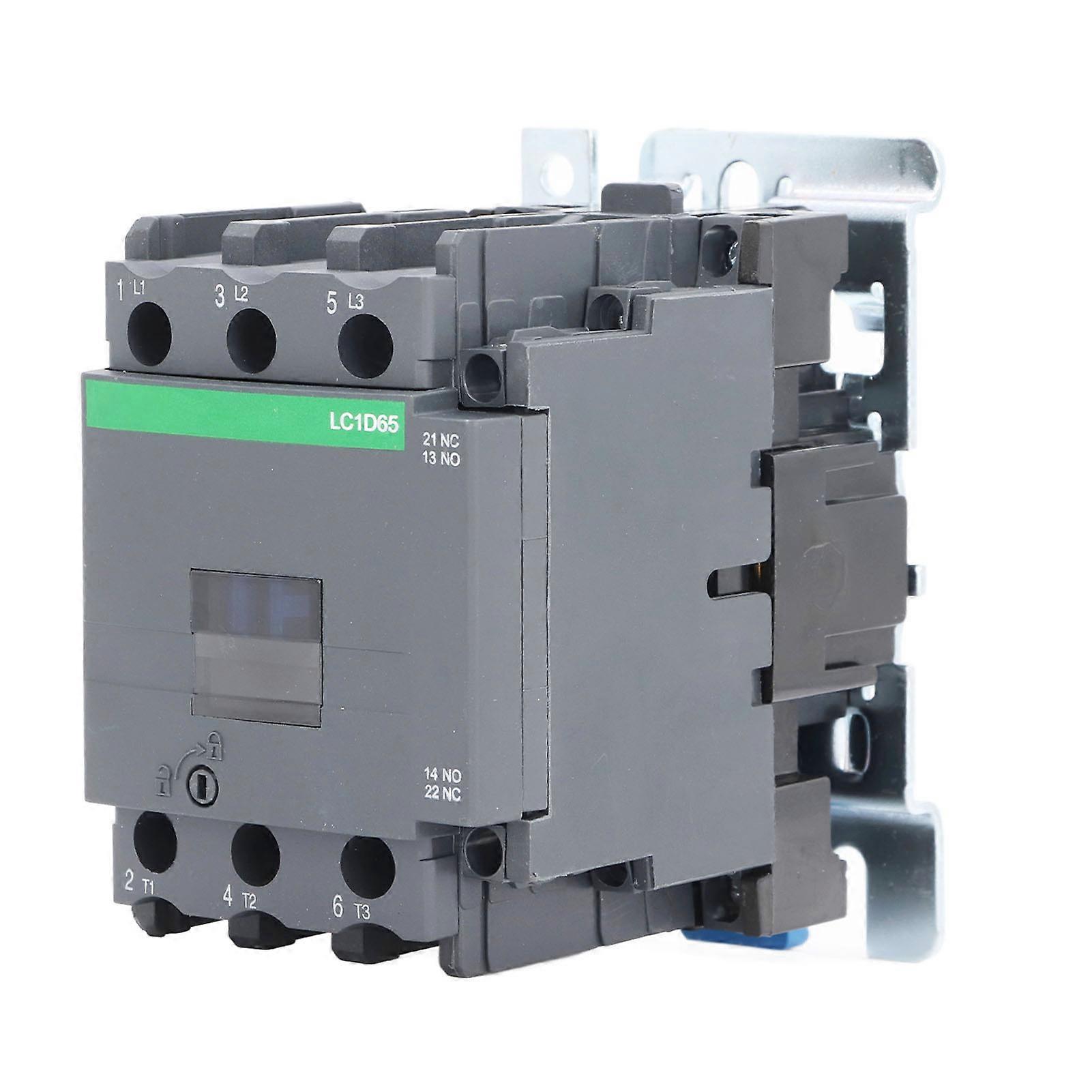 65A 380V AC Contactor High Sensitivity Strong Conductivity Heat Resistant 1NO 1NC Power Contactor AC220V Coil Voltage YEMAA