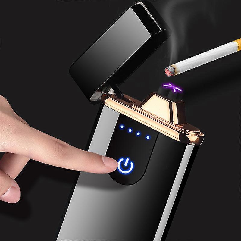 Creative Charging Lighter Smart Led Touch Display Sensor Screen Dual Electric Arc Lighter Customizable Wholesale