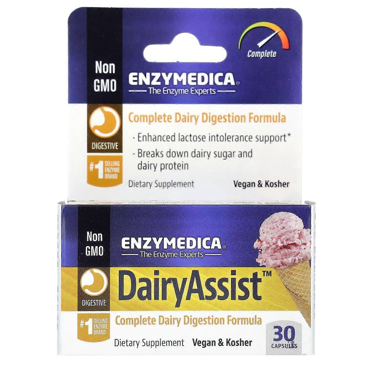 Enzymedica, DairyAssist, 30 Capsules