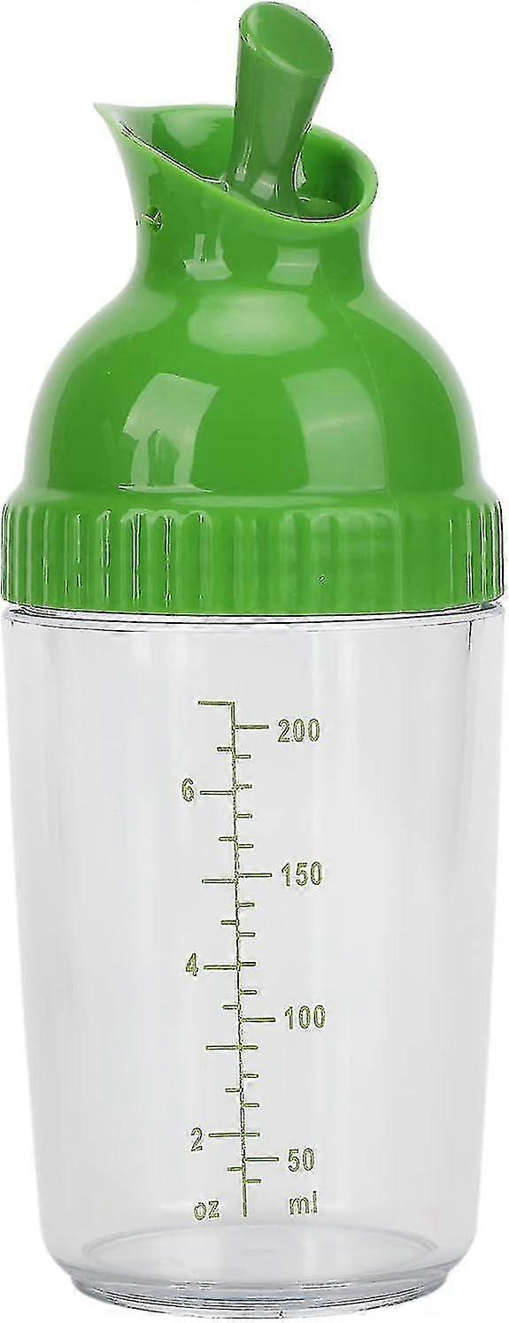 Salad Dressing Container,Proof Spout Lid and Measurement Marks Pouring Supplies Dispense(green) - q39