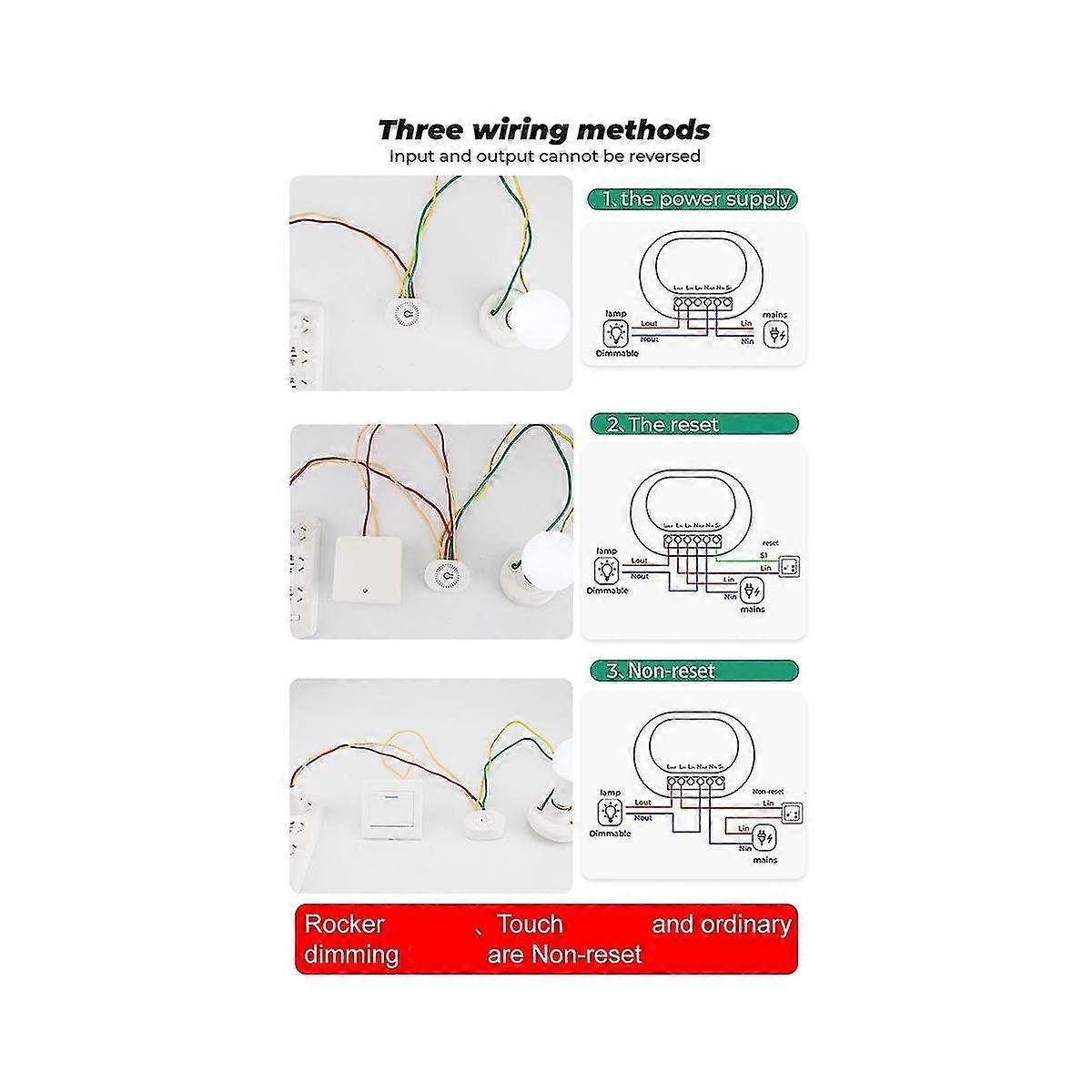 Mini Wifi Dimming Switch Tuya App Remote Control Voice Timing Brightness Adjustment Switch Black