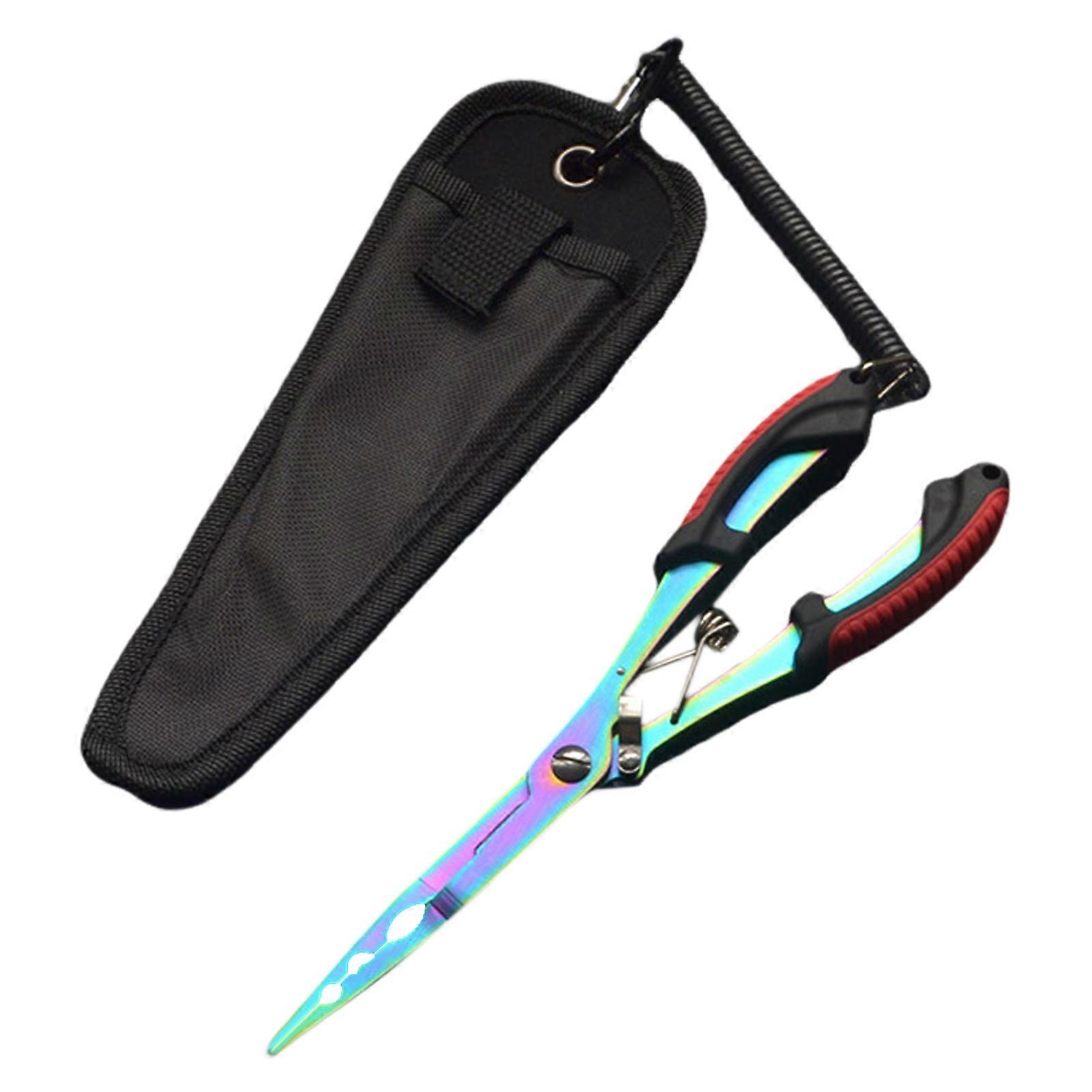 Multifunction Fishing Pliers Tungsten Steel Ergonomic Handle Ring Opener PE Line Cutter Hooks Remover Crimping Pliers Fishing Accessories