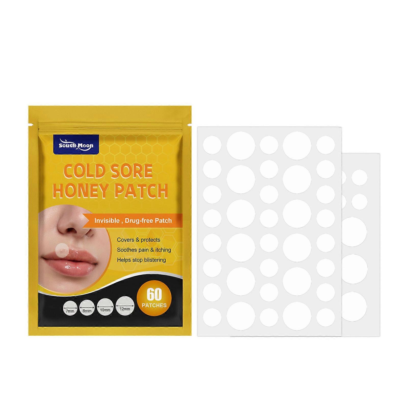 60pcs Lip Pain Relief Concealing Patch Overnight Healing Lip Sore Sticker for Night Sleeping Overnight Effect
