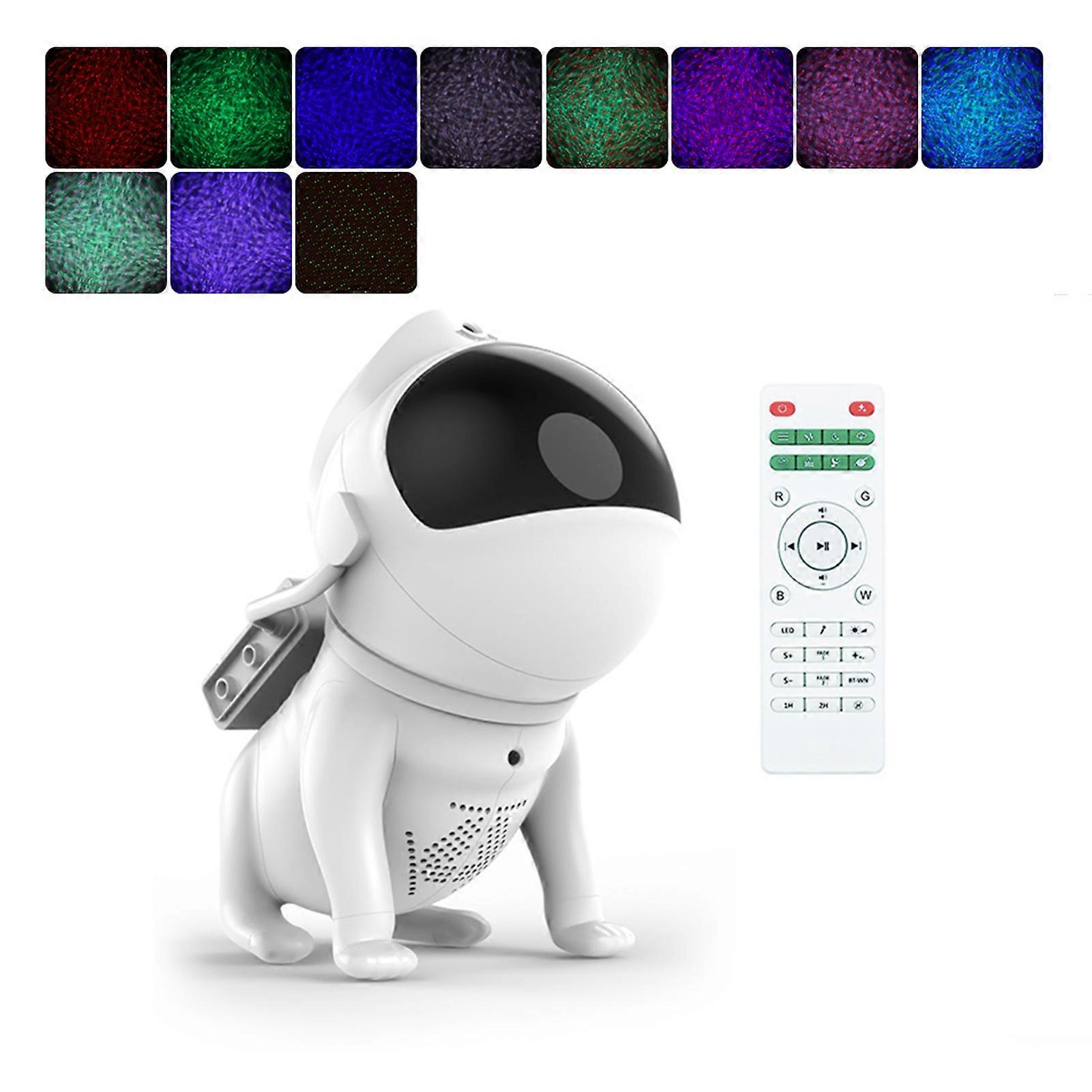Astronaut Space Dog Desk Projection Light with Speaker Household Decor Light Speaker for Birthday Party