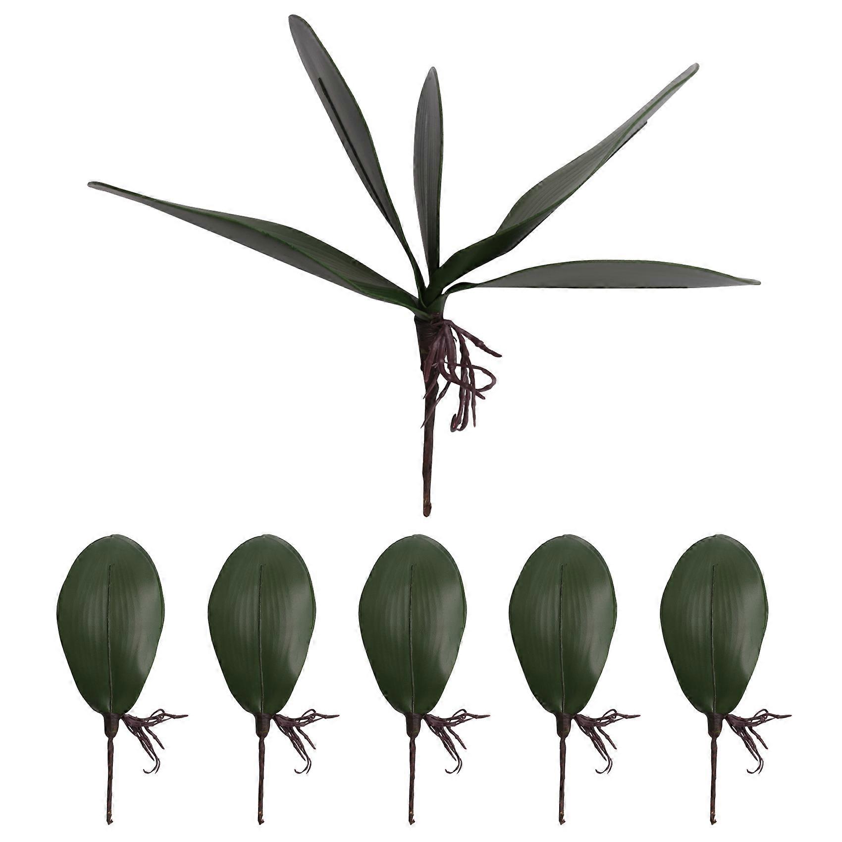 Phalaenopsis orchidee foglie artificiali reale dall'aspetto lattice contatto piante verde finto foglia arrangiatori