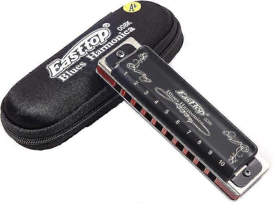 Diatonic Blues Harmonica Key Of Ab, Blues Harp Mouth Organ Harmonica 10 Holes 20 Tones 008k With Black Case, Blues Harmonica, Standard Harmonica For P