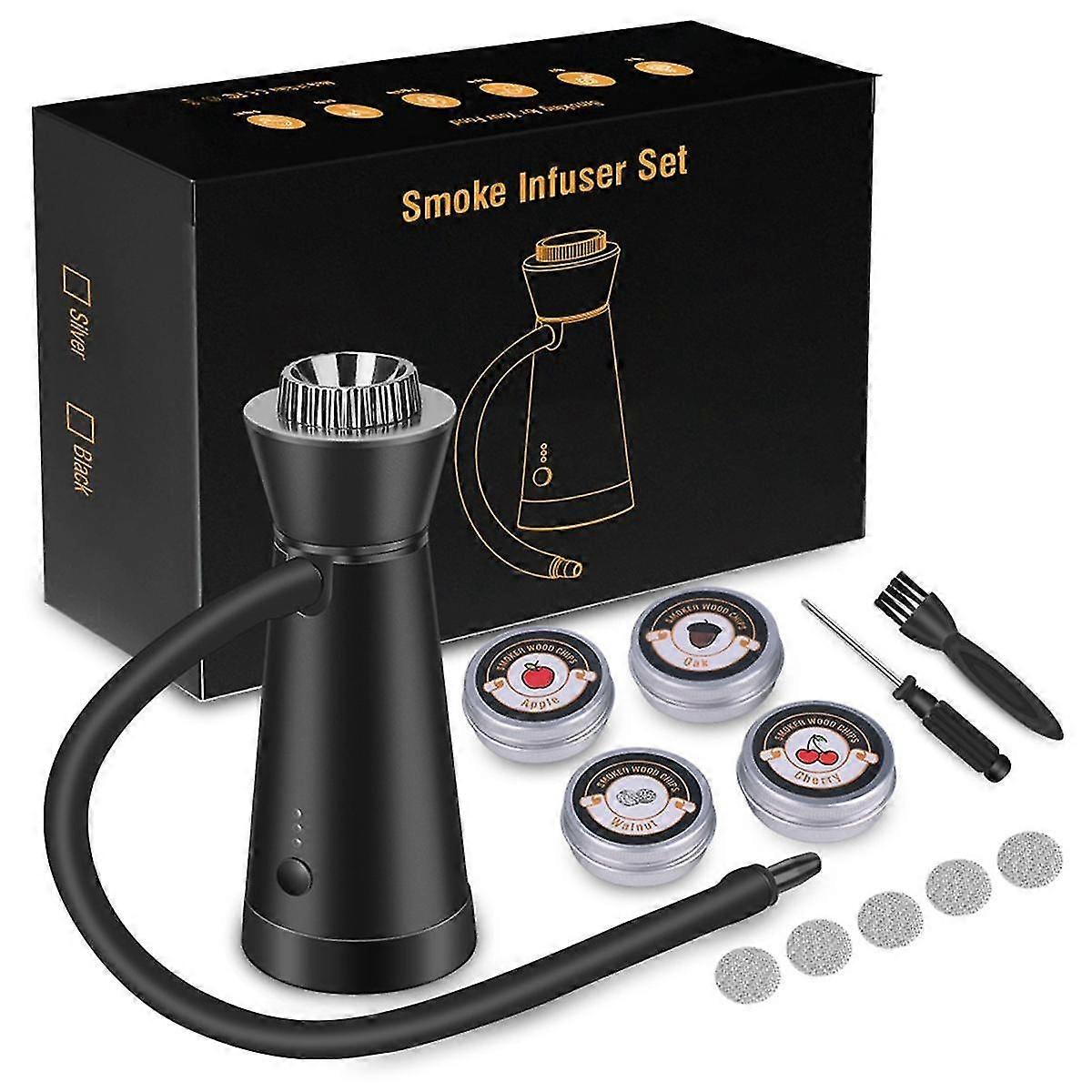 مدخن كوكتيل ، أداة تدخين محمولة للأغذية والمشروبات الكهربائية ، مدخن محمول حاقن دخان داخلي وخارجي (أ)